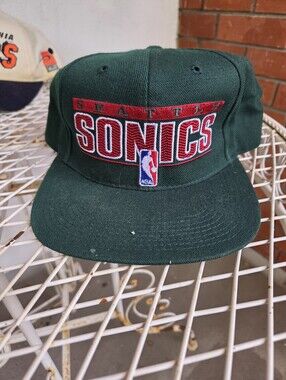 Vintage 90s Seattle SuperSonics Hat Sports Specialties Pro Shield Snapback Cap G